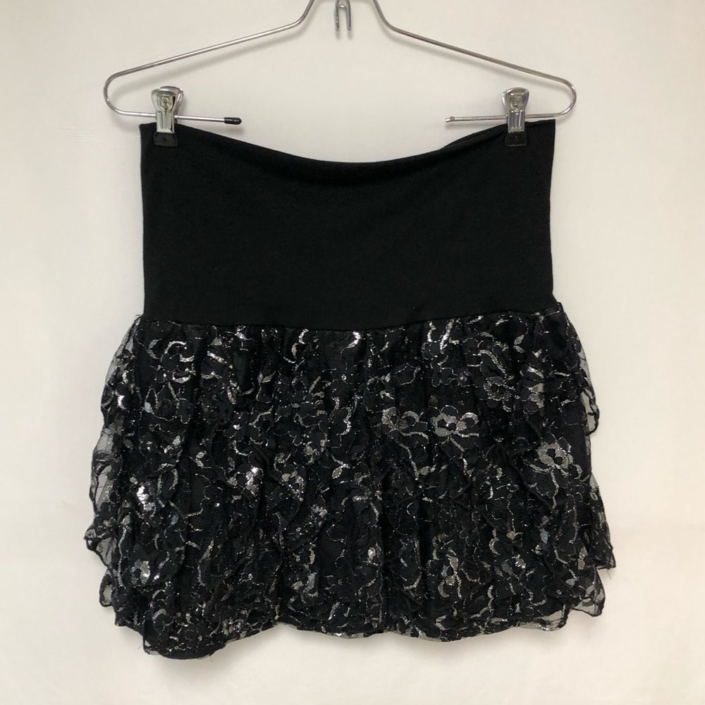 NWT Rue 21 Sparkling Ruffle Mini Skirt Size L - Picture 5 of 7